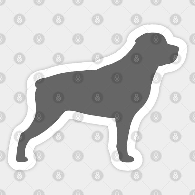 Rottweiler Dog Breed Silhouette Sticker by Coffee Squirrel